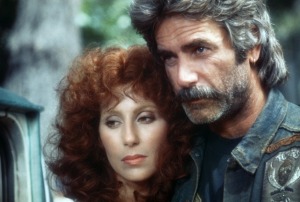Bikers Sam Elliot and Cher from the film 